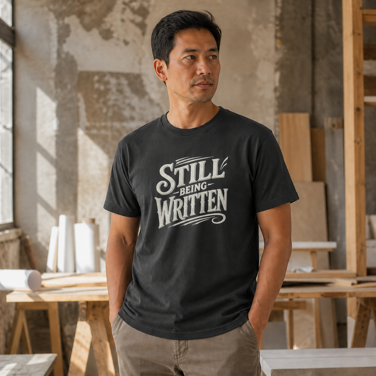 Still Being Written T-Shirt — Inspirational Faith-Based Graphic Tee