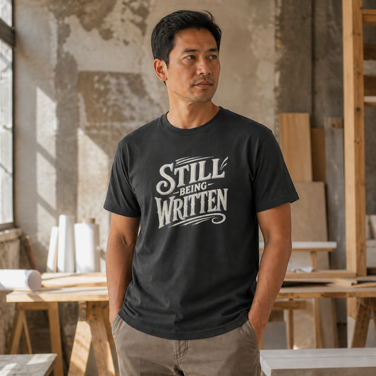 Still Being Written T-Shirt — Inspirational Faith-Based Graphic Tee