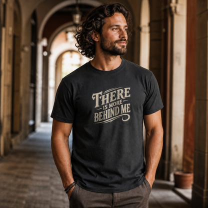 There Is More Behind Me Tee — Inspirational Vintage Script T-Shirt