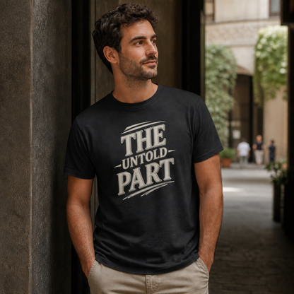 "The Untold Part" T-Shirt - Vintage Script Graphic Tee
