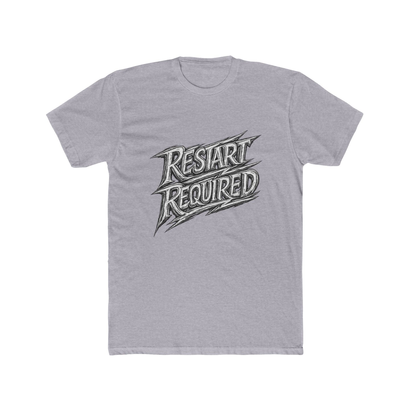 Restart Required Graphic Tee — Retro Tech Gaming Shirt