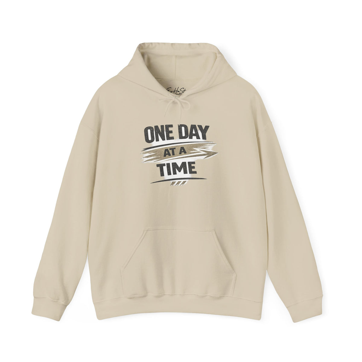Hoodie "One Day at a Time" Inspirational Motivational Pullover