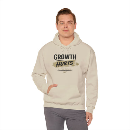 Hoodie "Growth Hurts" Inspirational Motivational Pullover ('Growth Hurts')