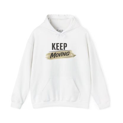 Hoodie "Keep Moving" Motivational Graphic Hooded Sweatshirt