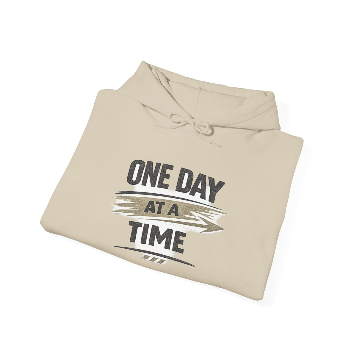 Hoodie "One Day at a Time" Inspirational Motivational Pullover