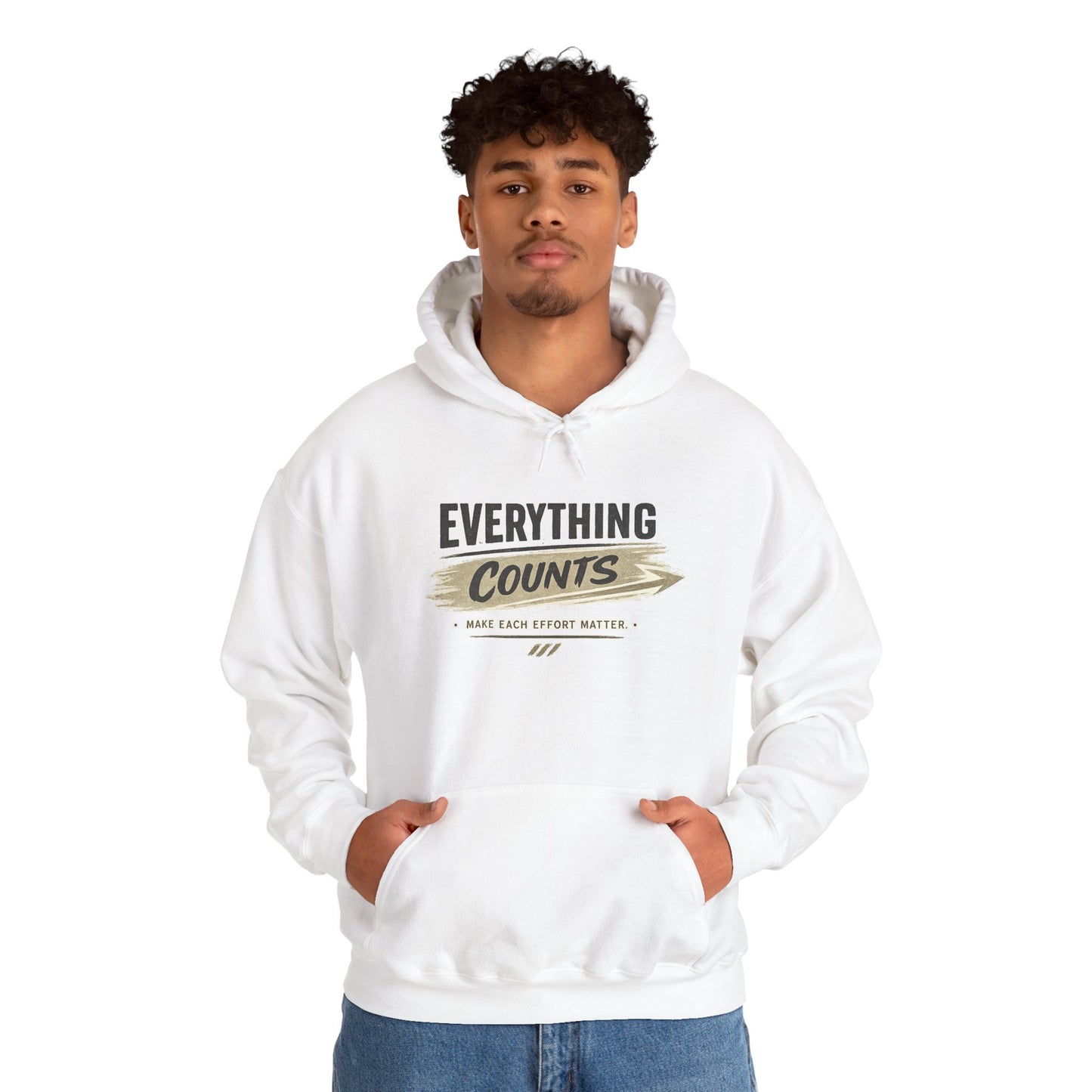 Hoodie "Everything Counts Hoodie" Motivational 'Make Each Effort Matter' Pullover