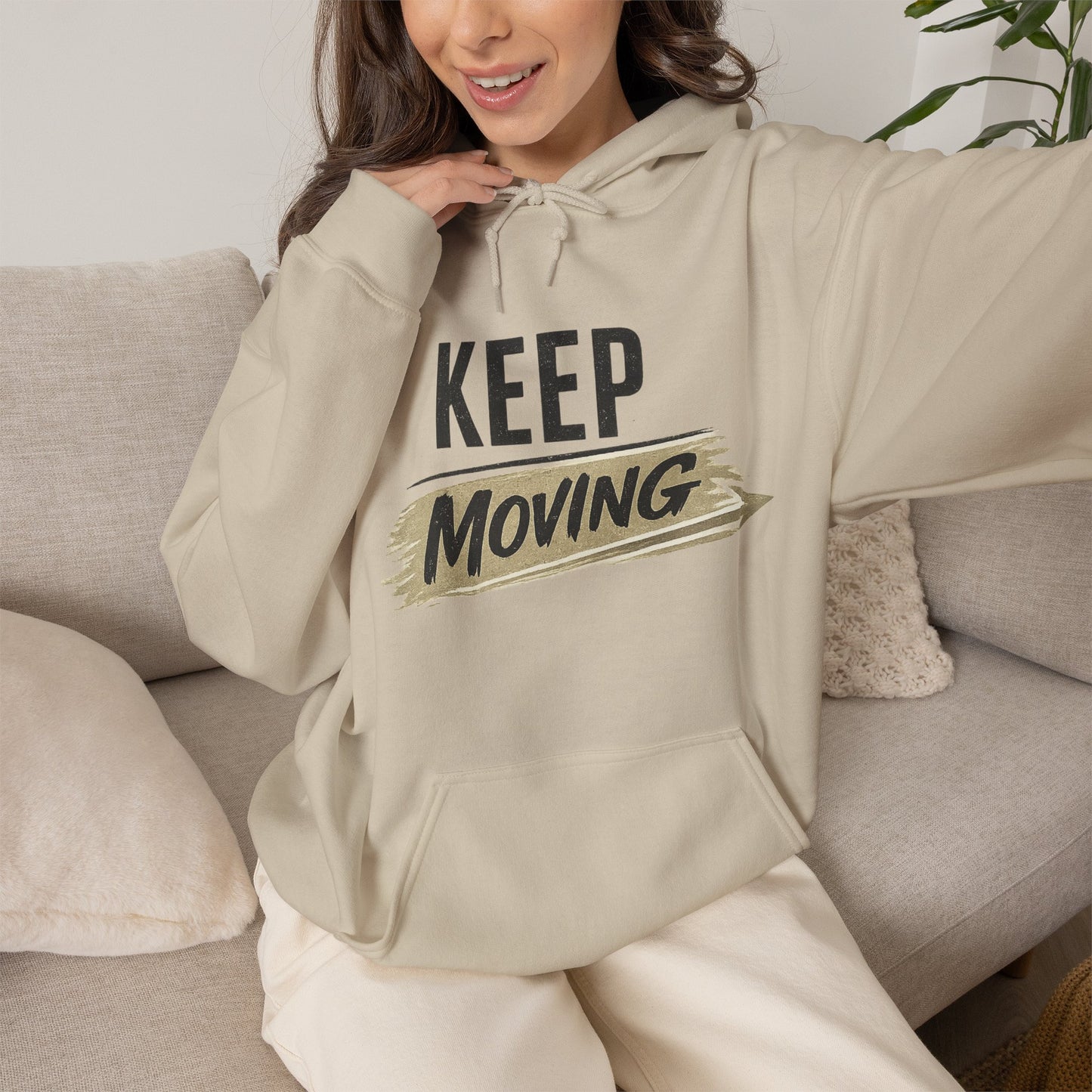 Keep Moving Hoodie — Motivational Pullover Sweatshirt for Fitness & Everyday Wear