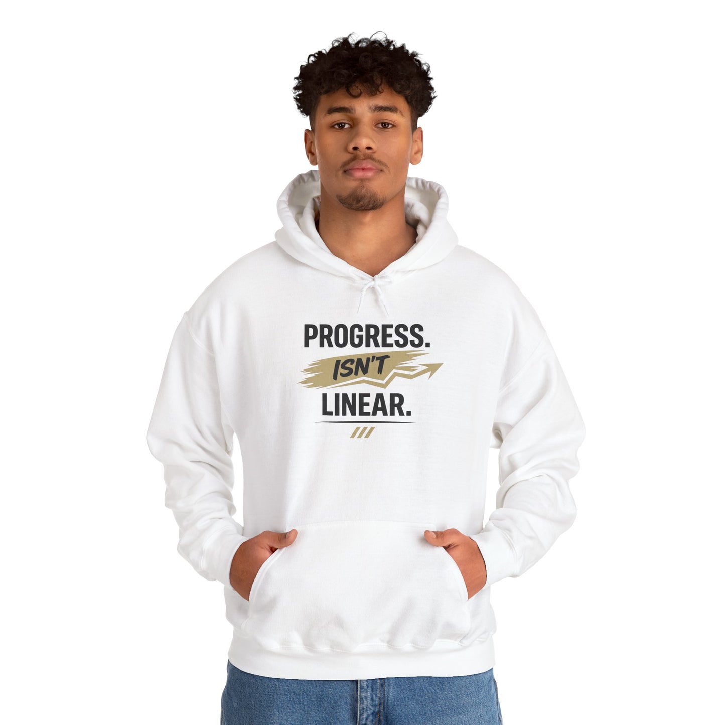 Hoodie "Progress Isn't Linear" Motivational Pullover