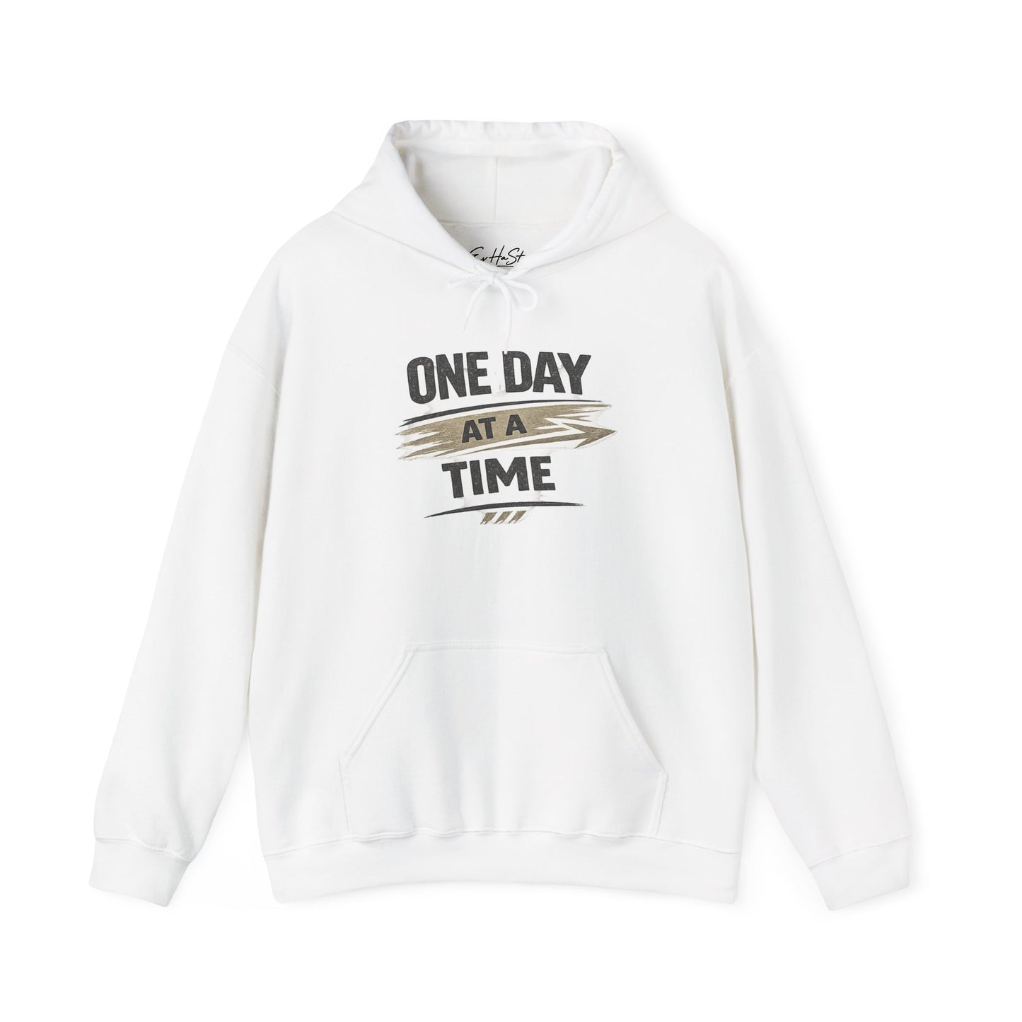 Hoodie "One Day at a Time" Inspirational Motivational Pullover