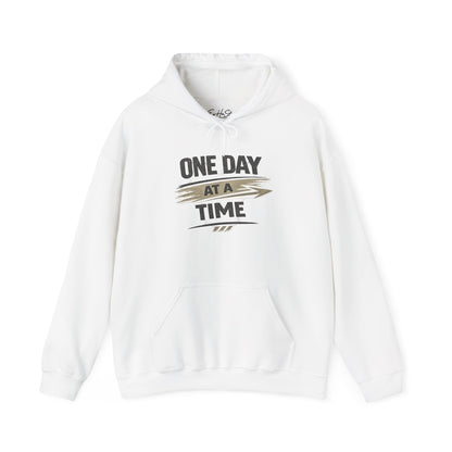 Hoodie "One Day at a Time" Inspirational Motivational Pullover
