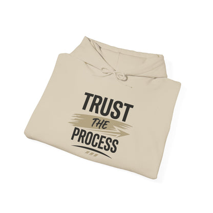 Hoodie "Trust The Process" Motivational White Pullover Sweatshirt