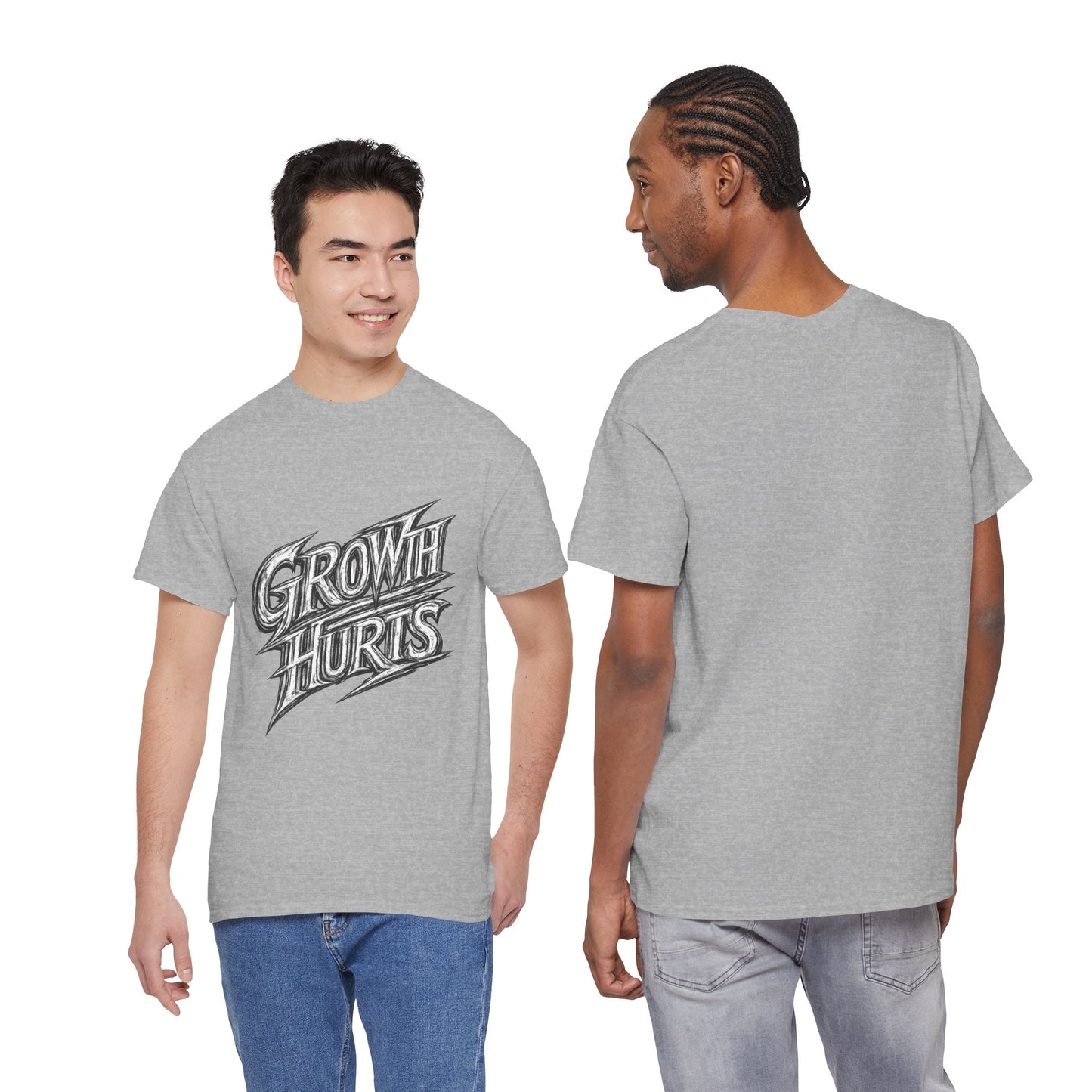 Growth Hurts T-Shirt — Vintage Chalk-Style Graphic Tee