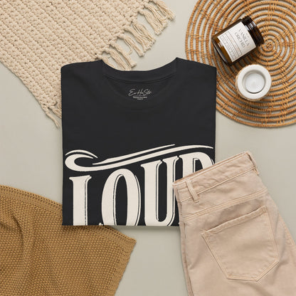 Loud Inside Tee - Bold Retro Script Graphic T-Shirt