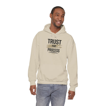Hoodie "Trust The Process" Motivational White Pullover Sweatshirt