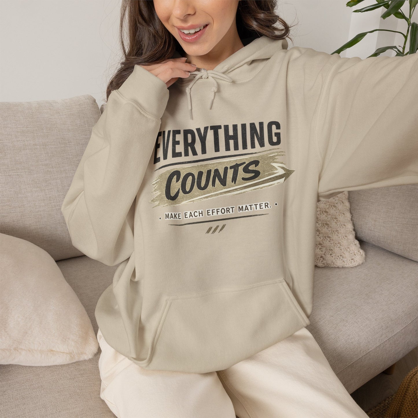 Everything Counts Hoodie — Motivational "Make Each Effort Matter" Sweatshirt