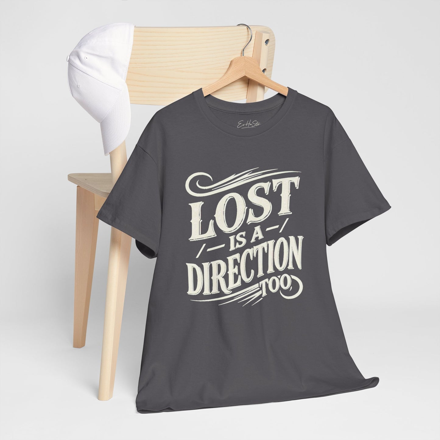 Lost Is A Direction Too T-Shirt – Vintage Adventure Typography Tee