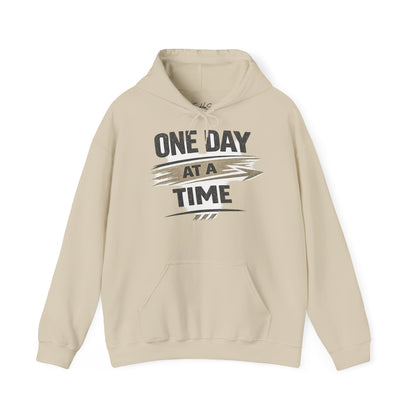 One Day At A Time Hoodie – Inspirational Recovery & Mindfulness Sweatshirt