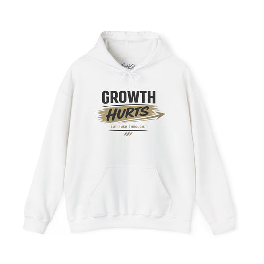 Hoodie "Growth Hurts" Inspirational Motivational Pullover ('Growth Hurts')