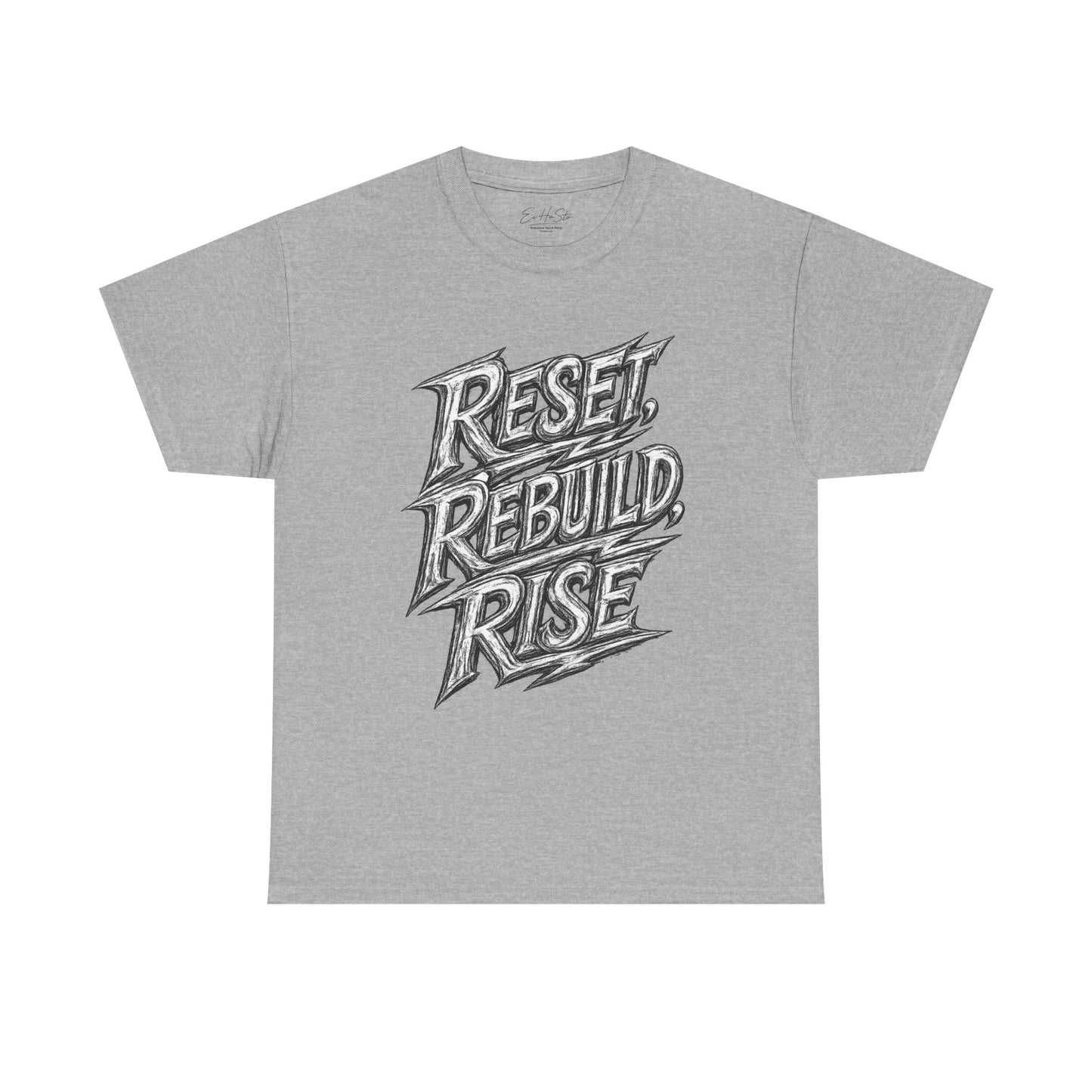 Reset Rebuild Rise T-Shirt — Motivational Graphic Tee