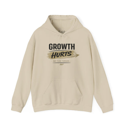 Hoodie "Growth Hurts" Inspirational Motivational Pullover ('Growth Hurts')