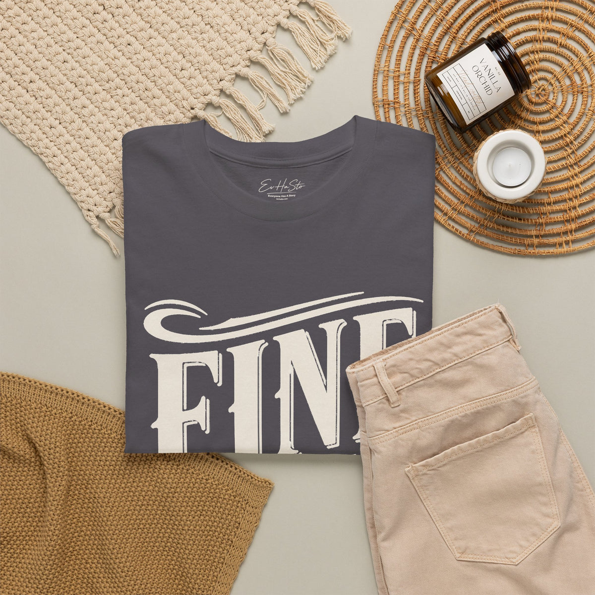 T-Shirt  "Fine Is Not a Feeling" Graphic Tee (Mental Health Awareness)
