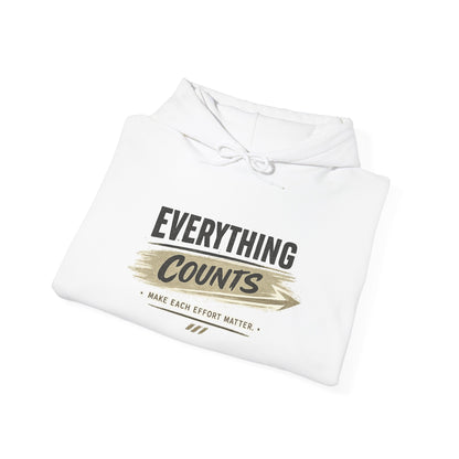 Hoodie "Everything Counts Hoodie" Motivational 'Make Each Effort Matter' Pullover