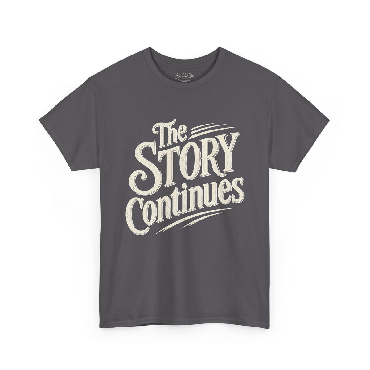 The Story Continues T-Shirt — Retro Script Inspirational Tee