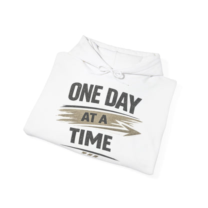 One Day At A Time Hoodie – Inspirational Recovery & Mindfulness Sweatshirt