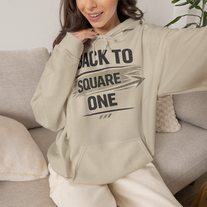 Back to Square One Hoodie — Vintage Arrow Graphic Pullover