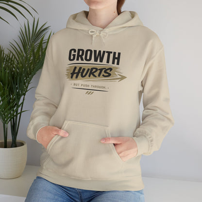 Hoodie "Growth Hurts" Inspirational Motivational Pullover ('Growth Hurts')