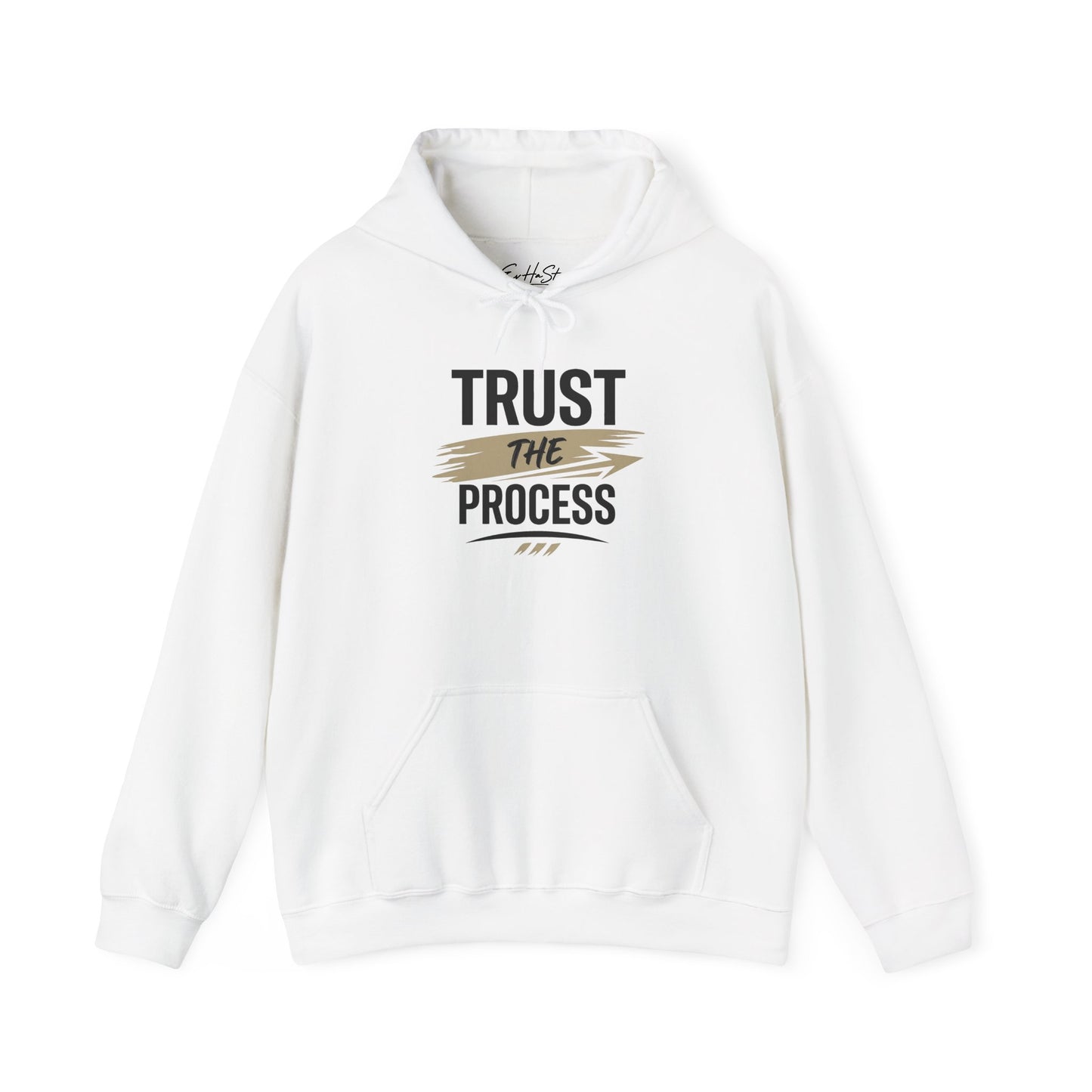 Hoodie "Trust The Process" Motivational White Pullover Sweatshirt