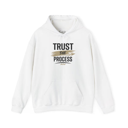 Hoodie "Trust The Process" Motivational White Pullover Sweatshirt