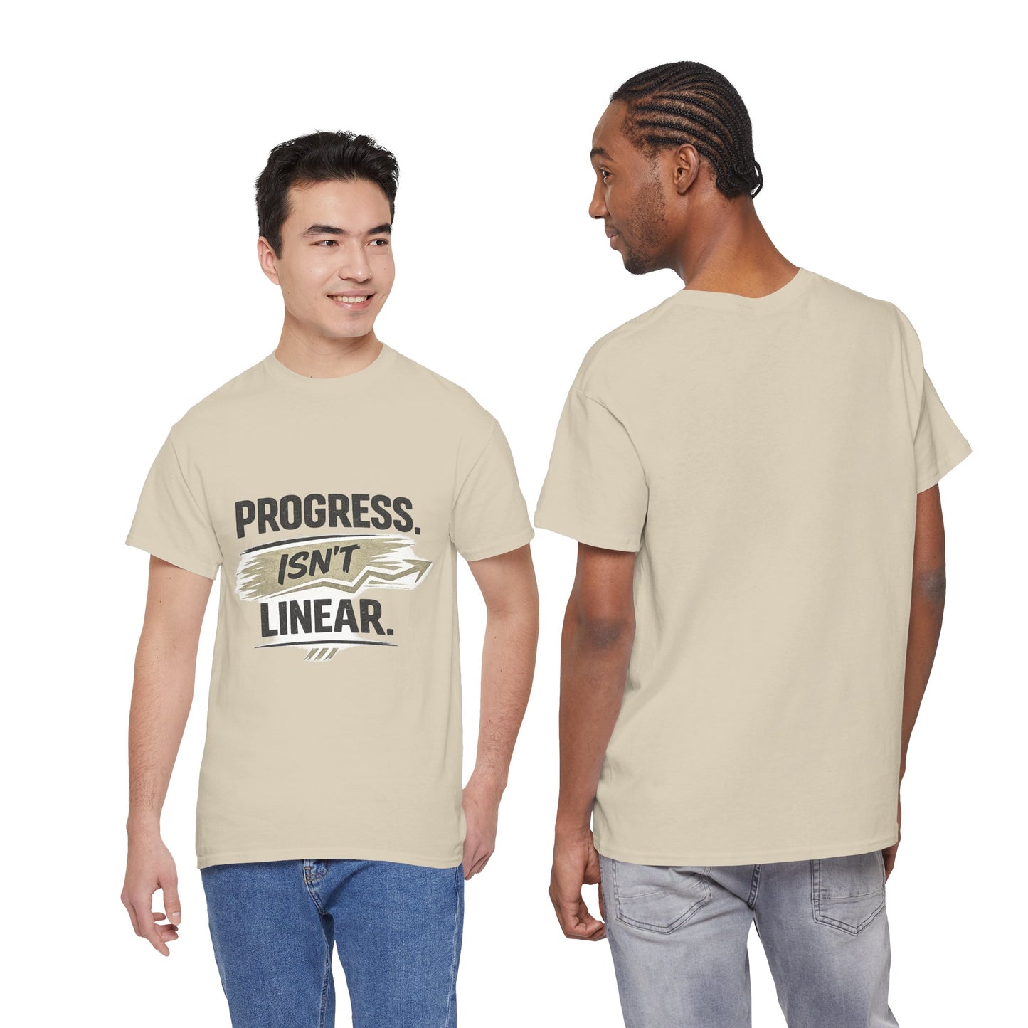 Progress Isn't Linear Tee — Motivational Graphic T‑Shirt