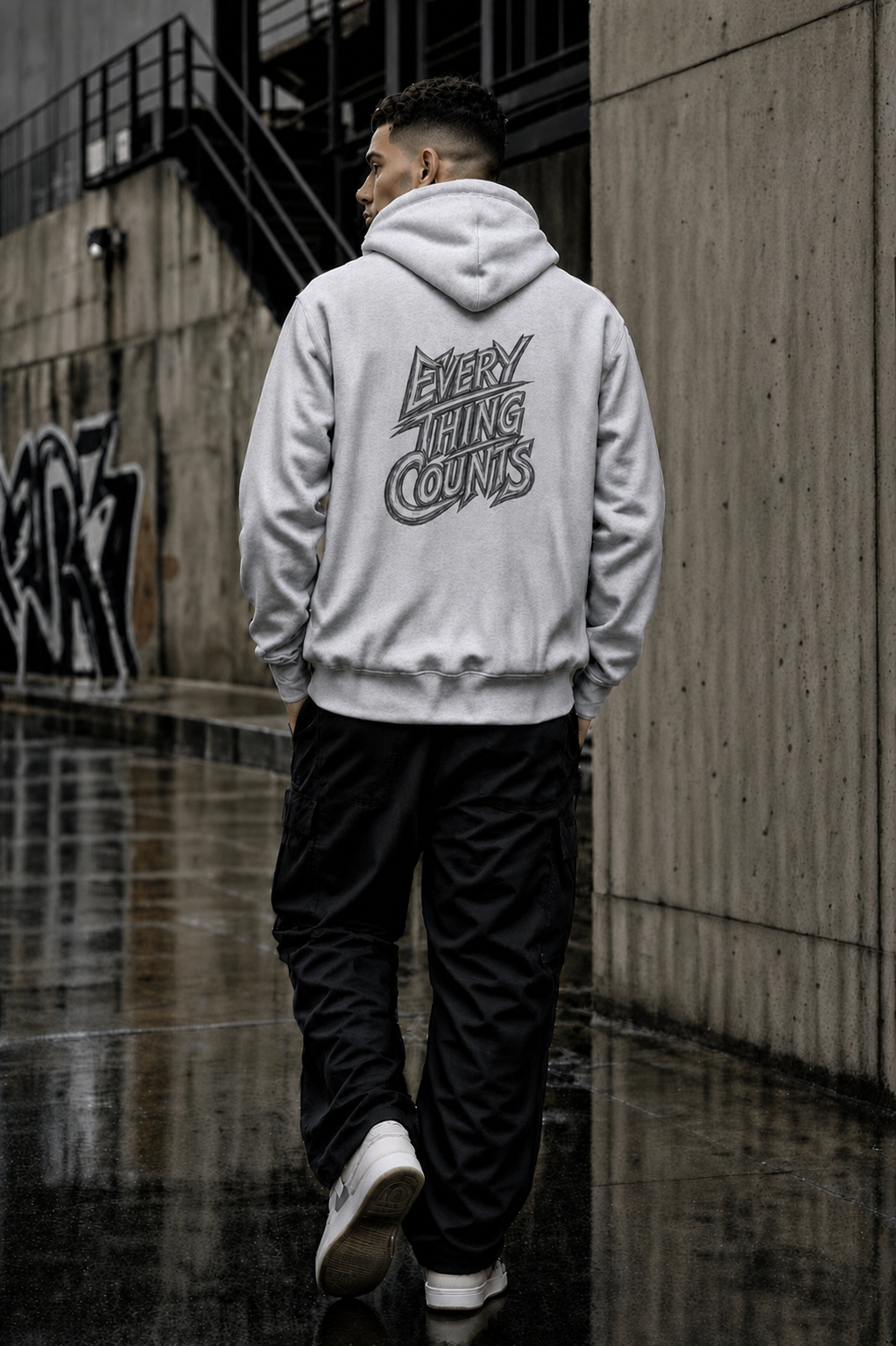 Everything Counts Hoodie - Oversized Grey Edition | EvHaSto