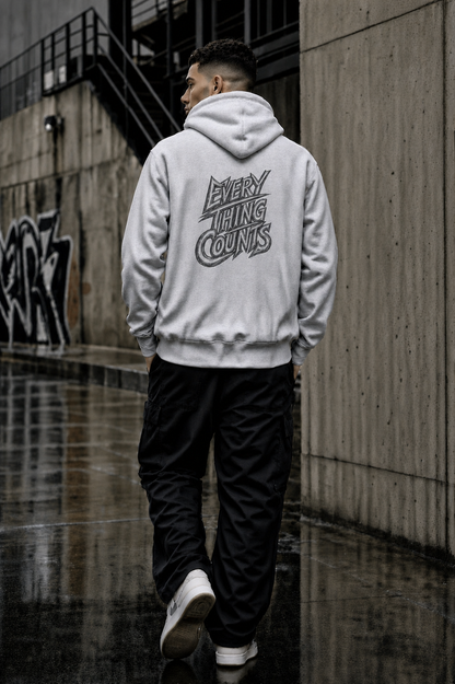Everything Counts Hoodie - Oversized Grey Edition | EvHaSto