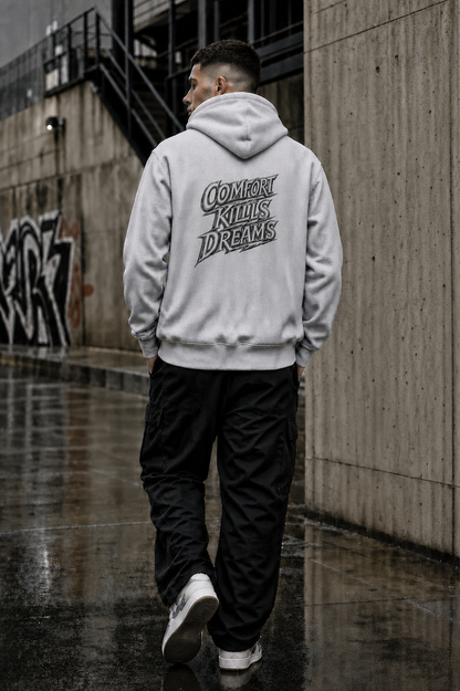 Comfort Kills Dreams Hoodie - Oversized Grey Edition | EvHaSto