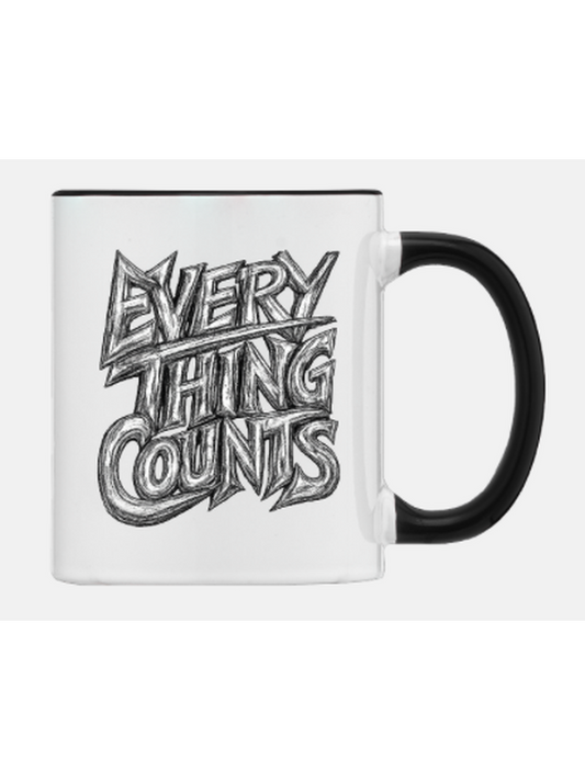 Everything Counts Mug - Bold Black Edition | Mindset Streetwear