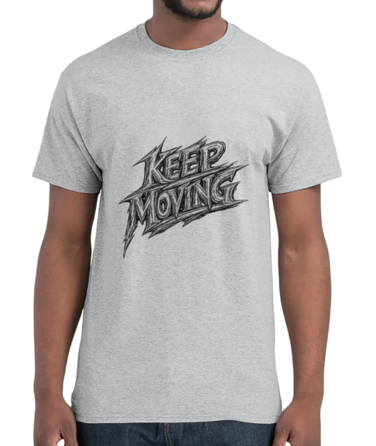 Motivational Gym T-Shirt – KEEP MOVING | Fitness Mindset Apparel